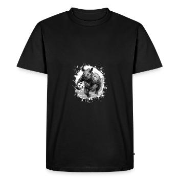 Rhino Soccer Sports Team - Men's Premium Organic T-Shirt - black - Front - Nico (187cm)