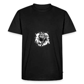 Wolf Football Sports Team - Men's Premium Organic T-Shirt - black - Front - Nico (187cm)