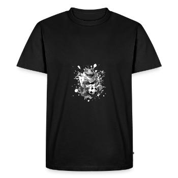 Frog Soccer Sports Team - Men's Premium Organic T-Shirt - black - Front - Nico (187cm)