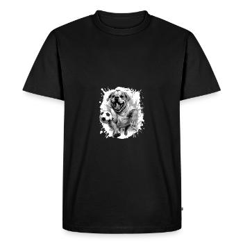 Bulldog Dog Soccer Équipe sportive - T-shirt Premium bio Homme - noir - Devant - Nico (187cm)