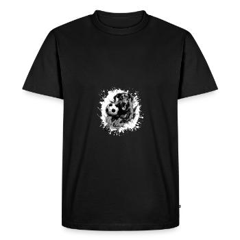 Doberman Chien Football Sports - T-shirt Premium bio Homme - noir - Devant - Nico (187cm)