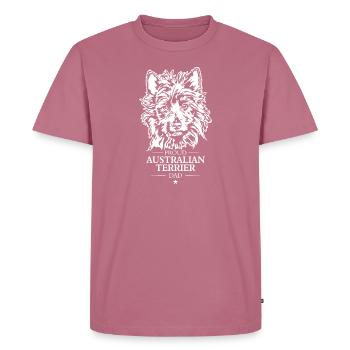Terrier australien papa chiens chien Wilsigns - T-shirt Premium bio Homme - mauve - Devant - Nico (187cm)