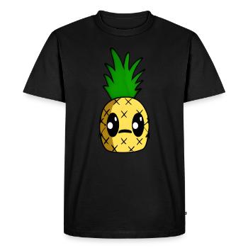 Ananas Kawaii - T-shirt Premium bio Homme - noir - Devant - Nico (187cm)