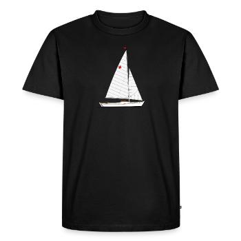 Hansa Jolle Riss - Men's Premium Organic T-Shirt - black - Front - Nico (187cm)