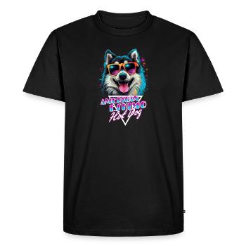Retro Wave Chemise à hot-dog esquimau américain noir - T-shirt Premium bio Homme - noir - Devant - Nico (187cm)