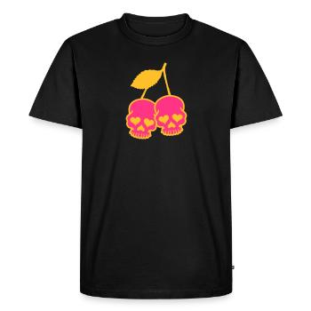 CHERRY CRÂNE - T-shirt Premium bio Homme - noir - Devant - Nico (187cm)