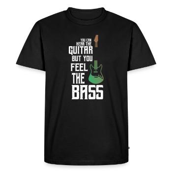 Feel the bass - Bassist guitare - T-shirt Premium bio Homme - noir - Devant - Nico (187cm)
