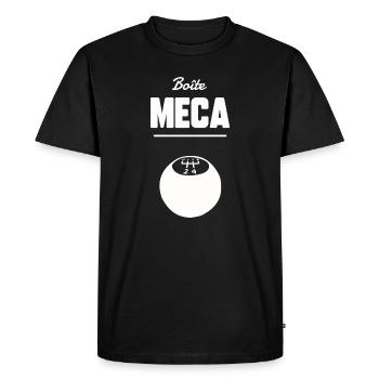 Boîte meca - T-shirt Premium bio Homme - noir - Devant - Nico (187cm)