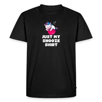Chemise de nuit pyjama snooze licorne - T-shirt Premium bio Homme - noir - Devant - Nico (187cm)