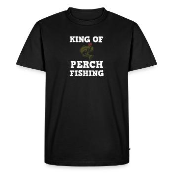 Roi de la pêche à la pere - T-shirt Premium bio Homme - noir - Devant - Nico (187cm)