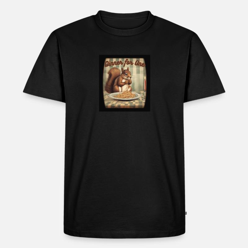 Dinner for One - Männer Premium Bio T-Shirt - Schwarz