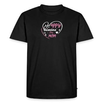Conception florale de coeur de la Saint-Valentin pour les mères - T-shirt Premium bio Homme - noir - Devant - Nico (187cm)