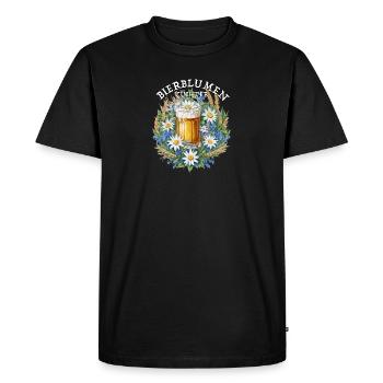 Beer flowers with chamomile and grain bartender - Men's Premium Organic T-Shirt - black - Front - Nico (187cm)