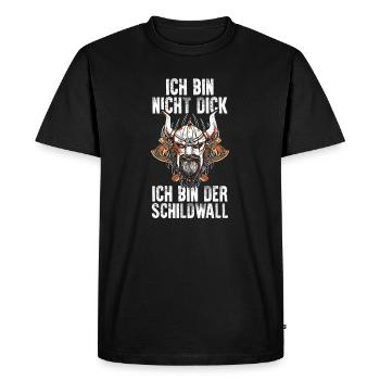 Medieval Shield Wall Medieval Market Viking - Men's Premium Organic T-Shirt - black - Front - Nico (187cm)