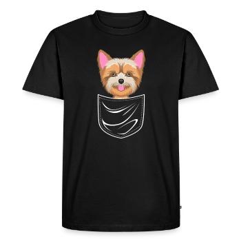 Yorkshire Terrier - T-shirt Premium bio Homme - noir - Devant - Nico (187cm)