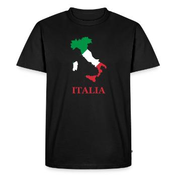 Italia - Männer Premium Bio T-Shirt - Schwarz - Vorne - Nico (187cm)