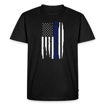 corrections usa flag Design pour un amateur de drapeau usa - T-shirt Premium bio Homme - noir - Devant - Nico (187cm)