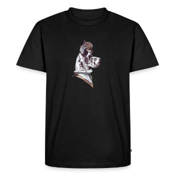 Gentleman Dog (Design 6) - Men's Premium Organic T-Shirt - black - Front - Nico (187cm)