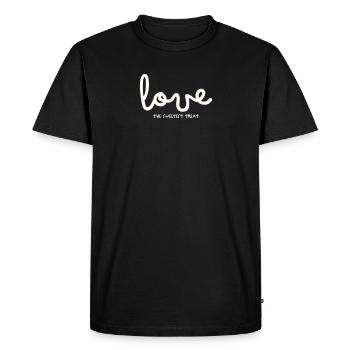 AIMEZ LA GÂTERIE LA PLUS SUCRÉE - T-shirt Premium bio Homme - noir - Devant - Nico (187cm)
