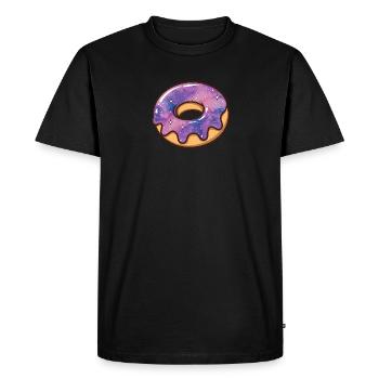 Cosmic Galaxy Donut - Men's Premium Organic T-Shirt - black - Front - Nico (187cm)