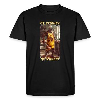 Ma cuisine Mes règles Zombie Cook - T-shirt Premium bio Homme - noir - Devant - Nico (187cm)