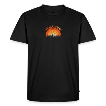 Vintage Telluride Colorado Fan Retro Cool Sunset - Men's Premium Organic T-Shirt - black - Front - Nico (187cm)