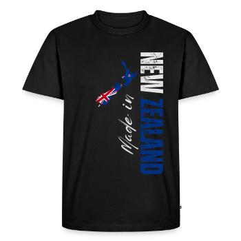 Fabriqué en Nouvelle-Zélande, j’adore la Nouvelle-Zélande - T-shirt Premium bio Homme - noir - Devant - Nico (187cm)