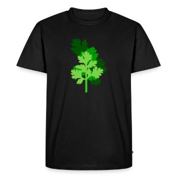 Petersilie klein - Männer Premium Bio T-Shirt - Schwarz - Vorne - Nico (187cm)