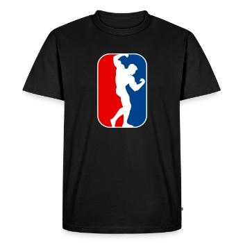Testosterone Buddies Fitness Bodybuilding Workout - T-shirt Premium bio Homme - noir - Devant - Nico (187cm)