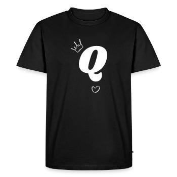 T-SHIRT QUEEN JE SUIS UNE REINE ROI - CADEAU FEMME - T-shirt Premium bio Homme - noir - Devant - Nico (187cm)