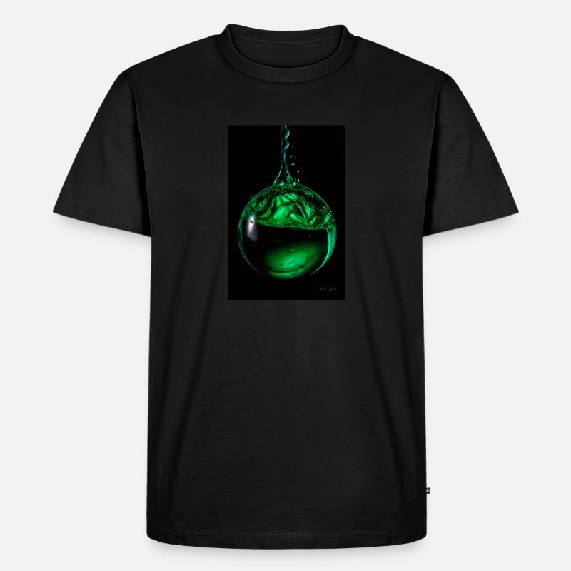 Gouttes vertes 5 - T-shirt Premium bio Homme - noir