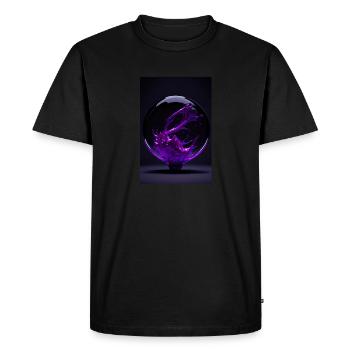 Kaos in a bubble magenta 4 - Men's Premium Organic T-Shirt - black - Front - Nico (187cm)