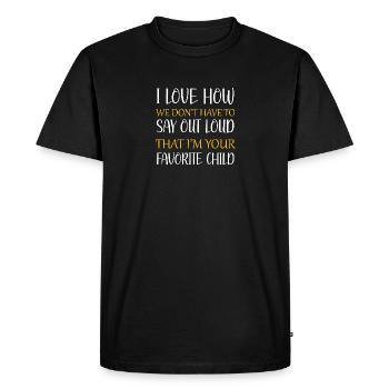 I love how we don't have to say out loud - Men's Premium Organic T-Shirt - black - Front - Nico (187cm)