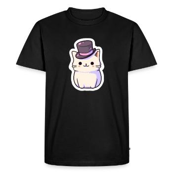Kitten Love - Men's Premium Organic T-Shirt - black - Front - Nico (187cm)