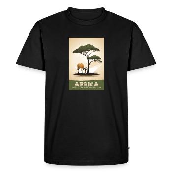 L’Afrique où se trouvent les choses sauvages - T-shirt Premium bio Homme - noir - Devant - Nico (187cm)