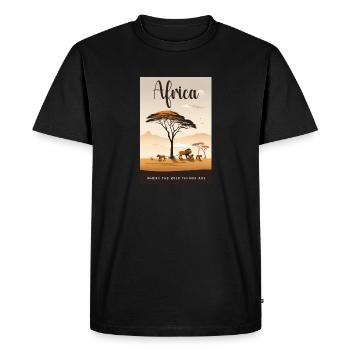 L’Afrique où se trouvent les choses sauvages - T-shirt Premium bio Homme - noir - Devant - Nico (187cm)