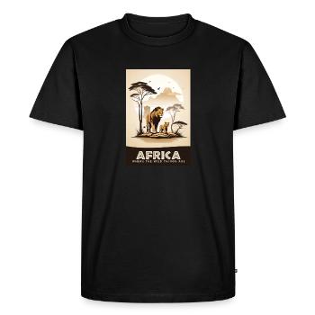L’Afrique où se trouvent les choses sauvages - T-shirt Premium bio Homme - noir - Devant - Nico (187cm)