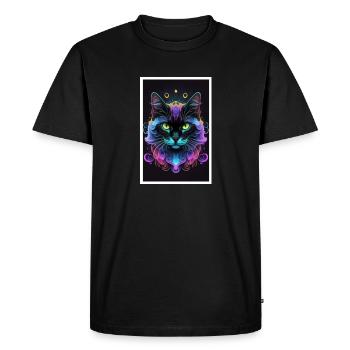 Chat mignon Pop Art Art moderne - T-shirt Premium bio Homme - noir - Devant - Nico (187cm)