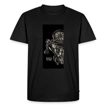 Motorcycle biker idea for riding - Men's Premium Organic T-Shirt - black - Front - Nico (187cm)