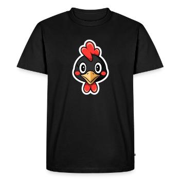 dinde - T-shirt Premium bio Homme - noir - Devant - Nico (187cm)
