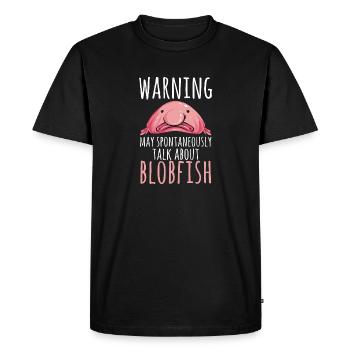 Blob fish - Men's Premium Organic T-Shirt - black - Front - Nico (187cm)