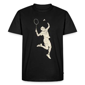 Badminton - Sports de balle - Badminton - T-shirt Premium bio Homme - noir - Devant - Nico (187cm)