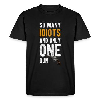 Provocation de collègues sarcastiques - T-shirt Premium bio Homme - noir - Devant - Nico (187cm)