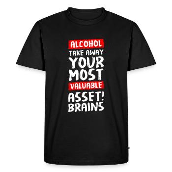 Beer withdrawal drunkard end - Men's Premium Organic T-Shirt - black - Front - Nico (187cm)