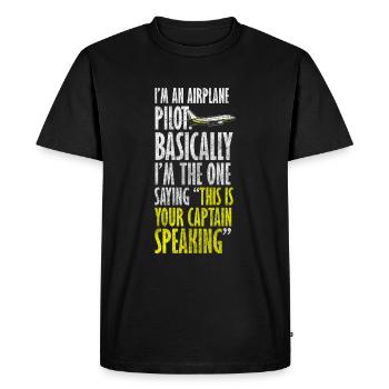 Pilot Work Model Making Glider - Men's Premium Organic T-Shirt - black - Front - Nico (187cm)
