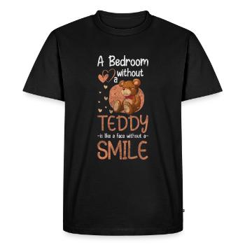 Teddy Bear Cute Cuddly - Men's Premium Organic T-Shirt - black - Front - Nico (187cm)