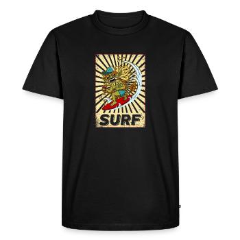 Bali Indonésie Barong Surfer Surfer Surf Wave - T-shirt Premium bio Homme - noir - Devant - Nico (187cm)