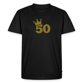 50 - Men's Premium Organic T-Shirt - black - Front - Nico (187cm)