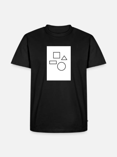 Geometrische Formen - Männer Premium Bio T-Shirt - Schwarz