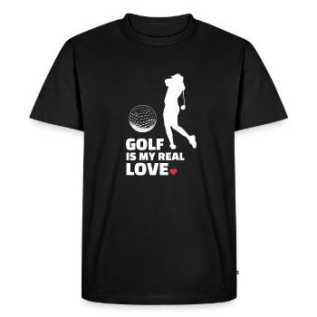 I love golf - Men's Premium Organic T-Shirt - black - Front - Nico (187cm)
